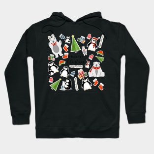 Merry Christmas drawings set Hoodie